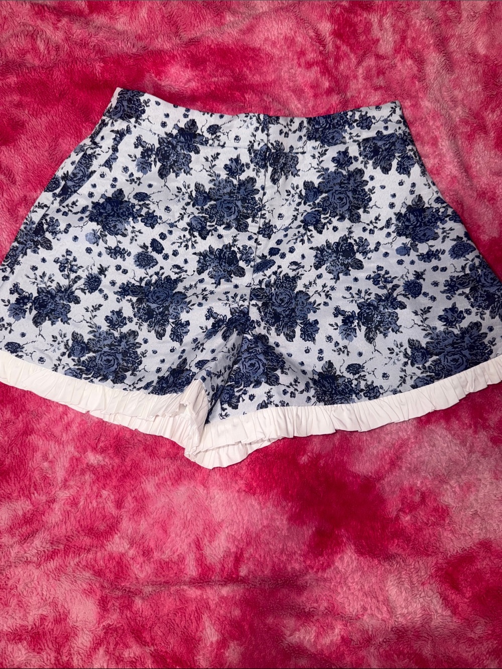 ASOS luxe Jacquard shorts poplin contrast in blue floral